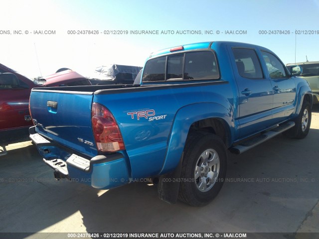 5TELU42N68Z584059 - 2008 TOYOTA TACOMA DOUBLE CAB 蓝色 照片 4