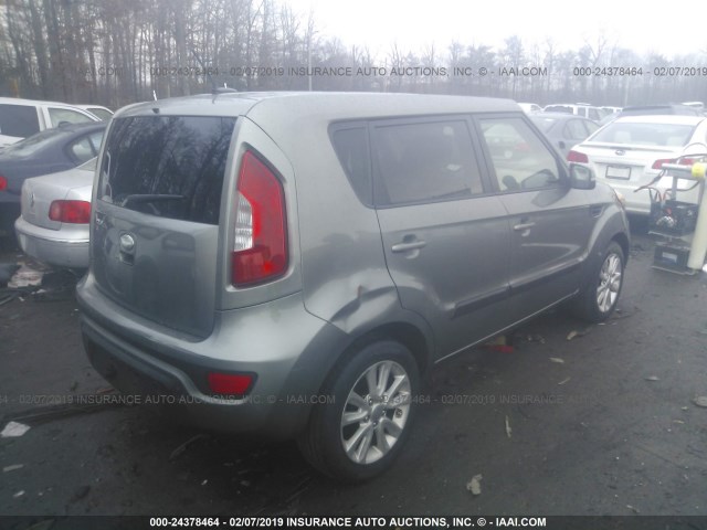 KNDJT2A69D7607845 - 2013 KIA SOUL +/!/SPORT GRAY photo 4