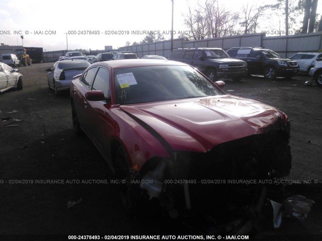 2C3CDXHG2EH339412 - 2014 DODGE CHARGER SXT RED photo 1