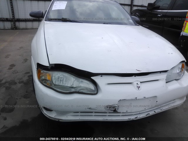 2G1WX12K049247761 - 2004 CHEVROLET MONTE CARLO SS თეთრი ფოტო 6
