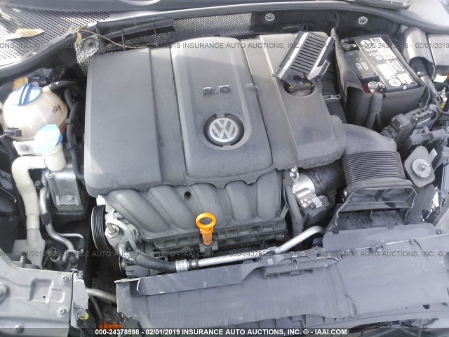 1VWBP7A3XCC008578 - 2012 VOLKSWAGEN PASSAT SE BLACK photo 10