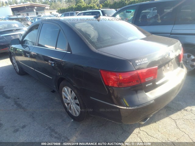 5NPEU46F89H464389 - 2009 HYUNDAI SONATA SE/LIMITED BLACK photo 3