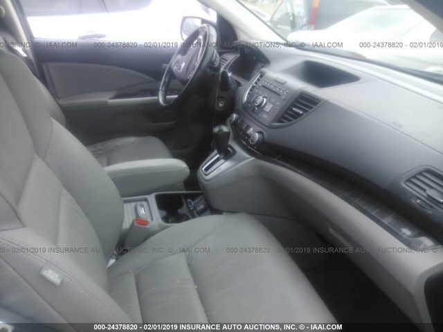 2HKRM4H73DH640314 - 2013 HONDA CR-V EXL GRAY photo 5