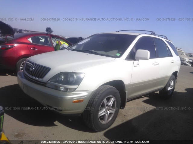 JT6GF10U1X0018921 - 1999 LEXUS RX 300 WHITE photo 2