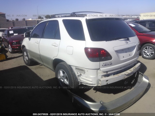 JT6GF10U1X0018921 - 1999 LEXUS RX 300 WHITE photo 3