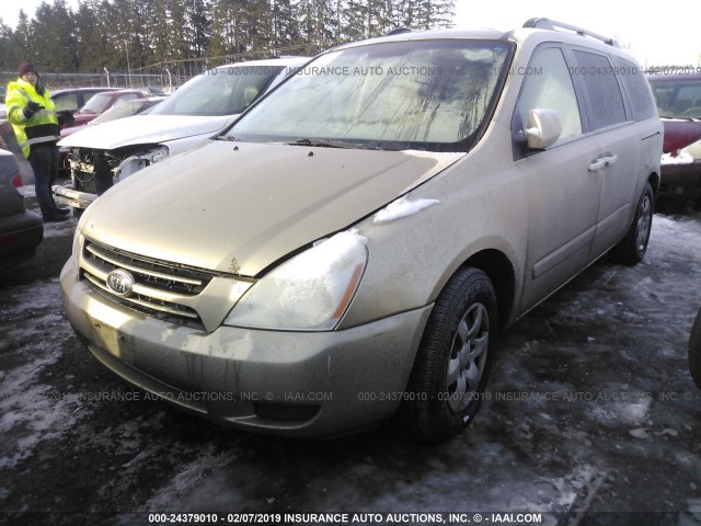 KNDMB233876111674 - 2007 KIA SEDONA EX/LX GOLD photo 2