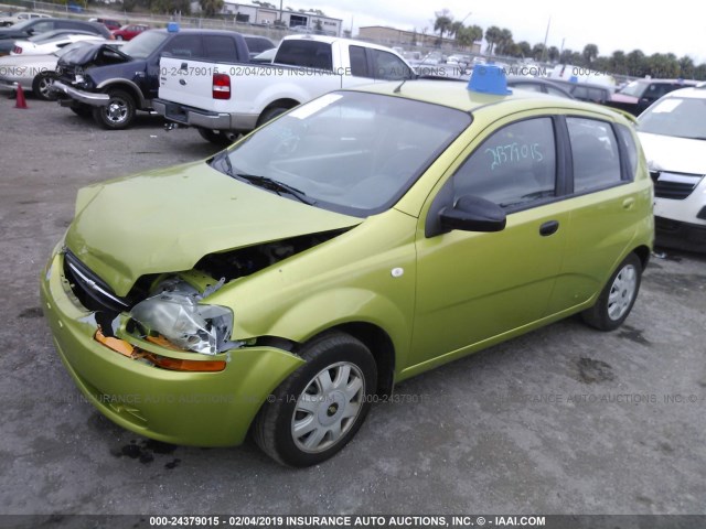 KL1TG62625B390132 - 2005 CHEVROLET AVEO LT GREEN photo 2