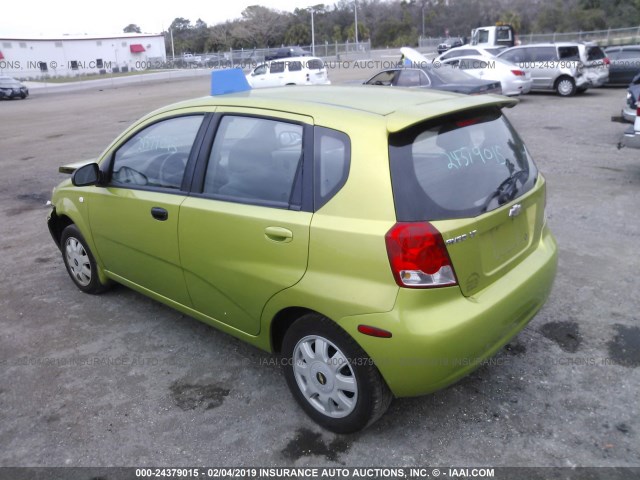 KL1TG62625B390132 - 2005 CHEVROLET AVEO LT GREEN photo 3