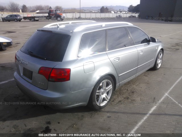 WAUKF78E45A540319 - 2005 AUDI A4 2.0T AVANT QUATTRO GRAY photo 4