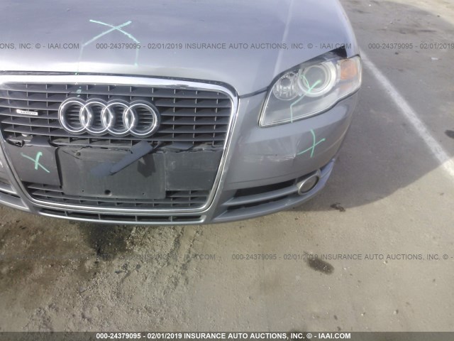 WAUKF78E45A540319 - 2005 AUDI A4 2.0T AVANT QUATTRO GRAY photo 6