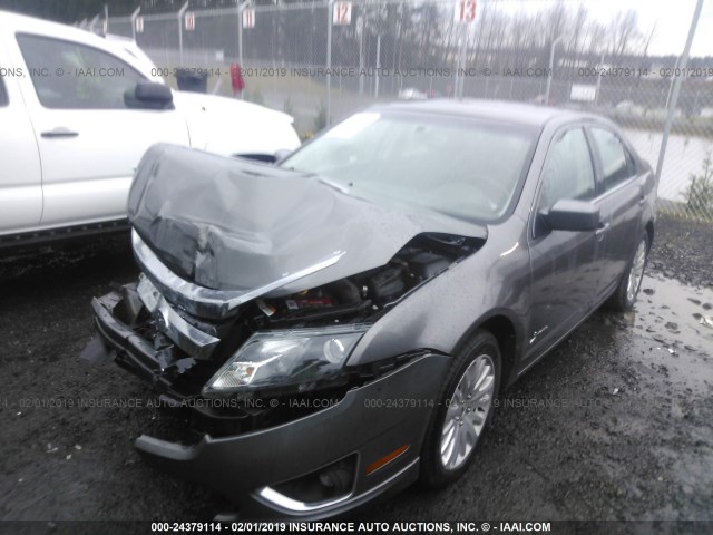 3FADP0L32BR237276 - 2011 FORD FUSION HYBRID GRAY photo 2