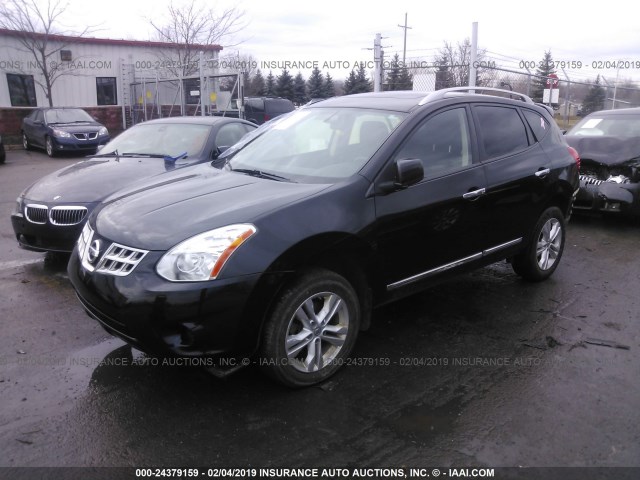 JN8AS5MV7CW352743 - 2012 NISSAN ROGUE S/SV BLACK photo 2