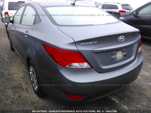 KMHCT4AE5GU086037 - 2016 HYUNDAI ACCENT SE GRAY photo 3