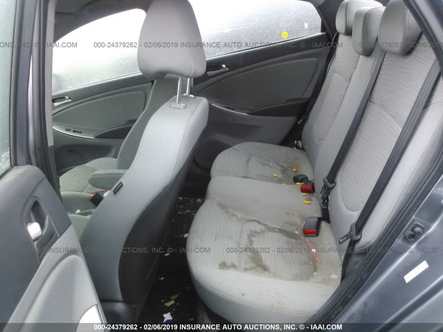 KMHCT4AE5GU086037 - 2016 HYUNDAI ACCENT SE GRAY photo 8