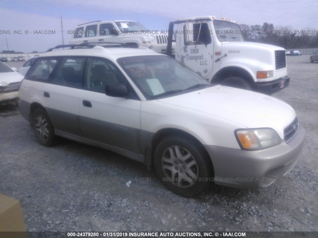 4S3BH675447604217 - 2004 SUBARU LEGACY OUTBACK AWP WHITE photo 1