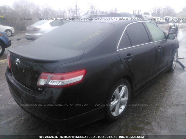 4T1BK3EKXBU125917 - 2011 TOYOTA CAMRY SE/LE/XLE 黑色 照片 4