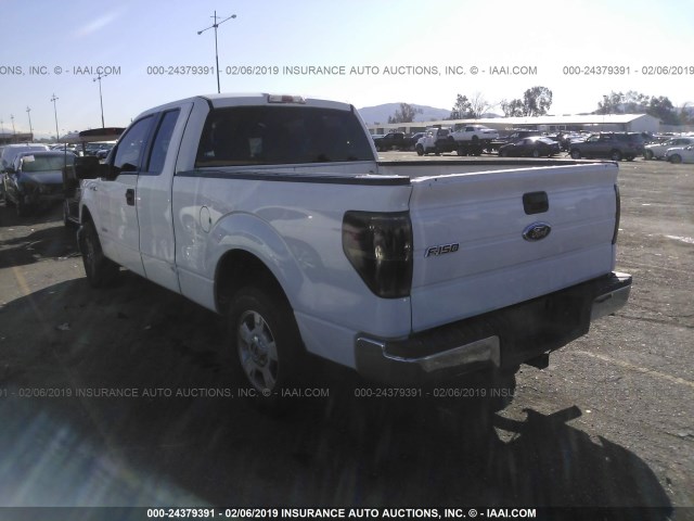 1FTFX1CT1BKD83875 - 2011 FORD F150 SUPER CAB WHITE photo 3