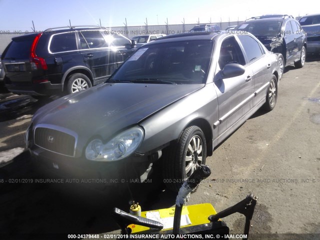 KMHWF35H13A764619 - 2003 HYUNDAI SONATA GLS/LX GRAY photo 2