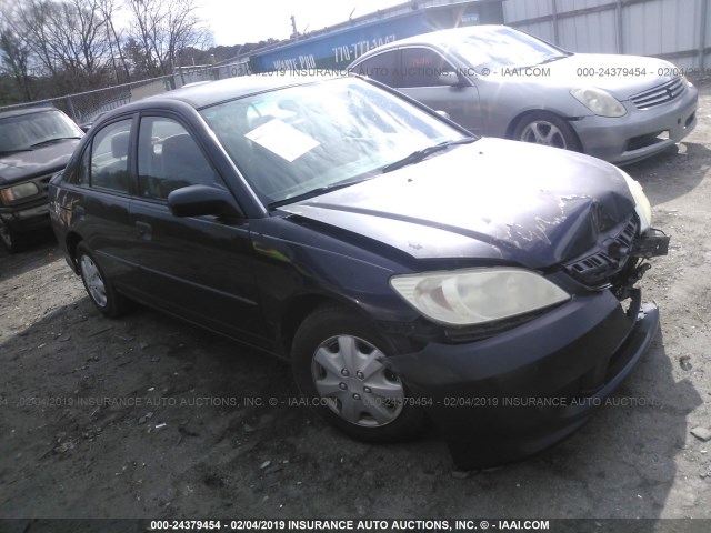 2HGES16345H574838 - 2005 HONDA CIVIC DX VP BLACK photo 1