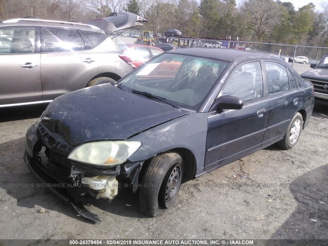 2HGES16345H574838 - 2005 HONDA CIVIC DX VP BLACK photo 2