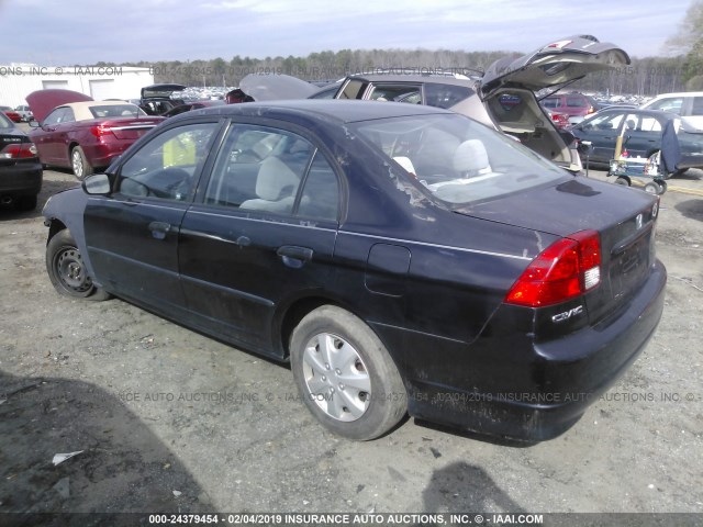 2HGES16345H574838 - 2005 HONDA CIVIC DX VP BLACK photo 3