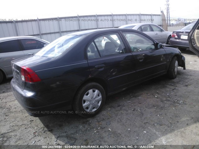 2HGES16345H574838 - 2005 HONDA CIVIC DX VP BLACK photo 4