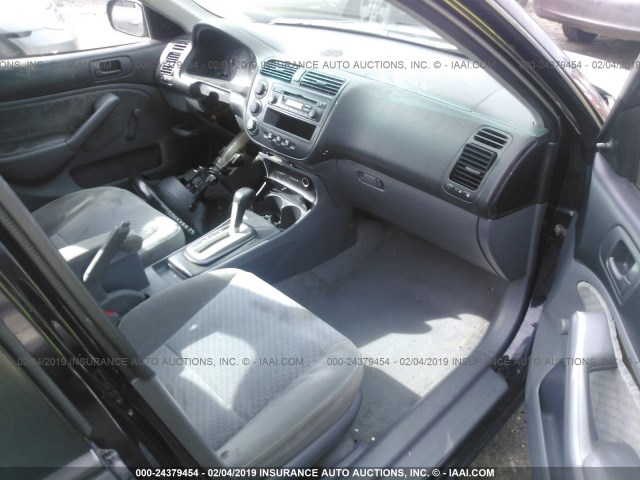 2HGES16345H574838 - 2005 HONDA CIVIC DX VP BLACK photo 5