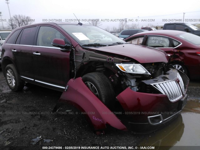 2LMDJ8JK9FBL24617 - 2015 LINCOLN MKX RED photo 1