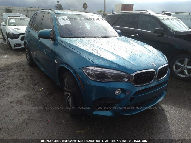 5YMKT6C5XG0R77996 - 2016 BMW X5 M Light Blue photo 1