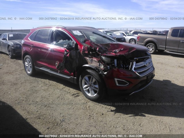 2FMPK3J98HBB88490 - 2017 FORD EDGE SEL RED photo 1