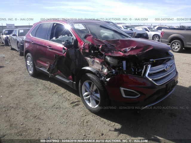 2FMPK3J98HBB88490 - 2017 FORD EDGE SEL RED photo 6