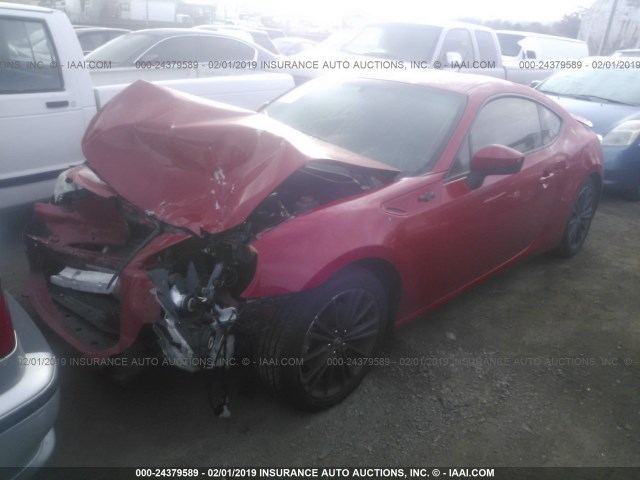 JF1ZNAA13E9706460 - 2014 TOYOTA SCION FR-S RED photo 2