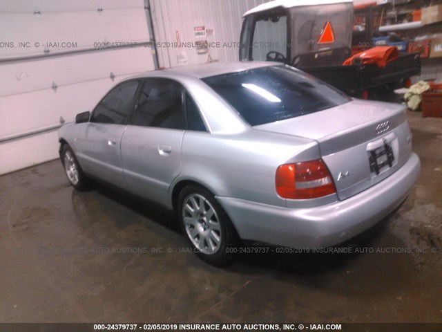 WAUDH28D3YA143721 - 2000 AUDI A4 2.8 QUATTRO SILVER photo 3