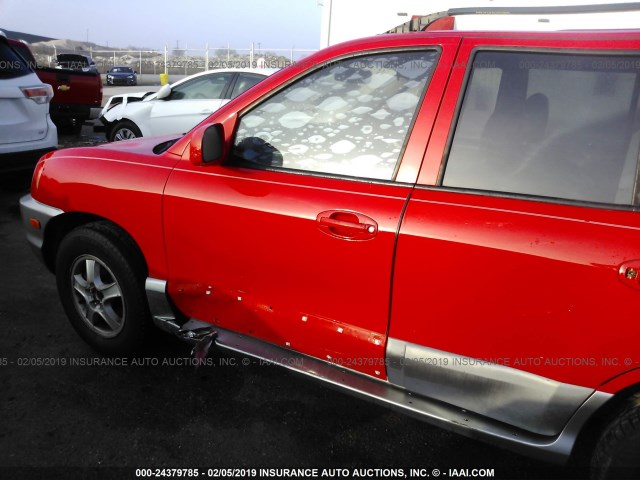 KM8SC13DX3U533020 - 2003 HYUNDAI SANTA FE GLS/LX RED photo 6