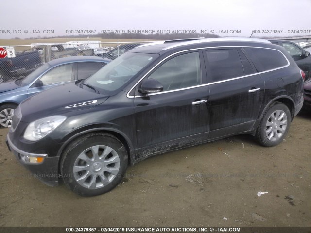 5GAKVDED1CJ388000 - 2012 BUICK ENCLAVE BLACK photo 2