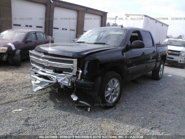 3GCPKSE74DG142864 - 2013 CHEVROLET SILVERADO K1500 LT BLACK photo 2