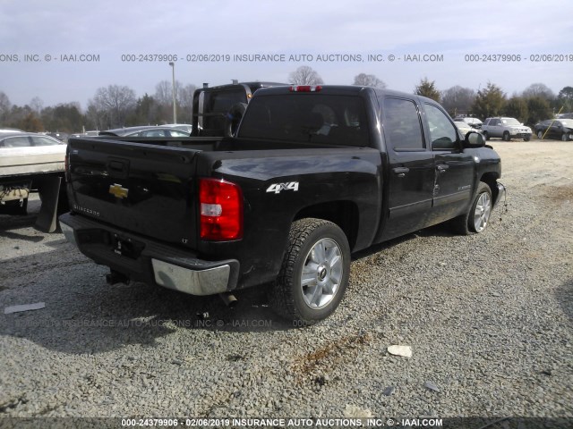 3GCPKSE74DG142864 - 2013 CHEVROLET SILVERADO K1500 LT BLACK photo 4