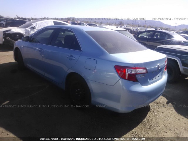 4T4BF1FK4CR216289 - 2012 TOYOTA CAMRY SE/LE/XLE 蓝色 照片 3