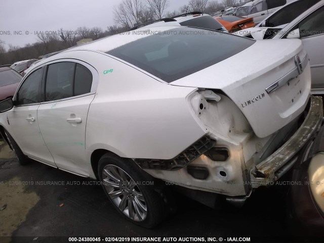 1LNHM94R69G622056 - 2009 LINCOLN MKS CREAM photo 3