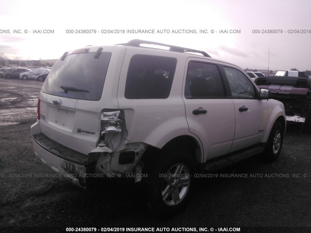 1FMCU49369KA58620 - 2009 FORD ESCAPE HYBRID WHITE photo 6