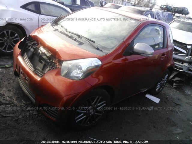 JTNJJXB02CJ011647 - 2012 TOYOTA SCION IQ ORANGE photo 2