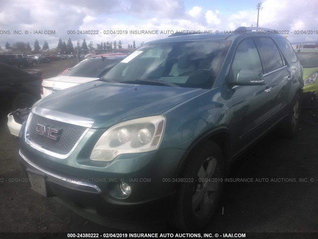 1GKLRMED7AJ153481 - 2010 GMC ACADIA SLT-1 TEAL photo 2