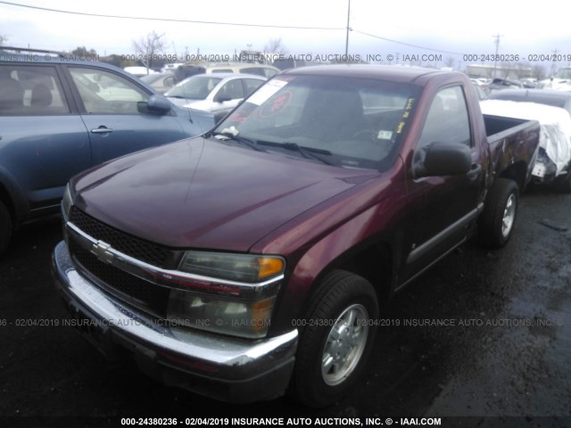 1GCCS14E878100961 - 2007 CHEVROLET COLORADO MAROON photo 2