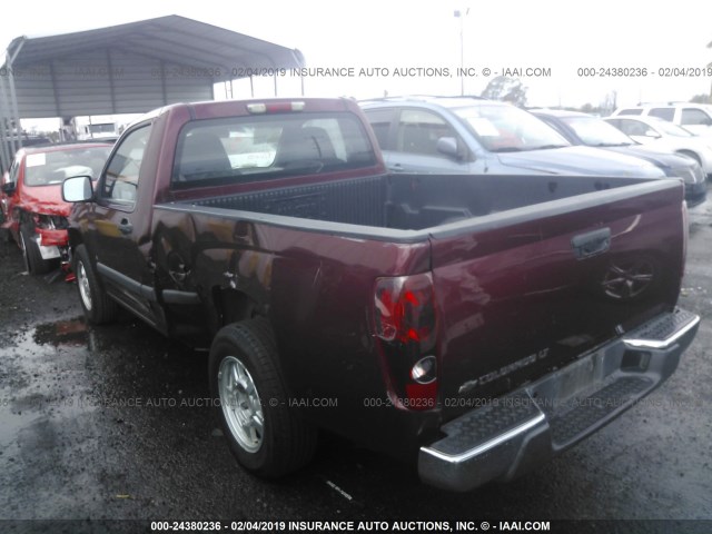 1GCCS14E878100961 - 2007 CHEVROLET COLORADO MAROON photo 3