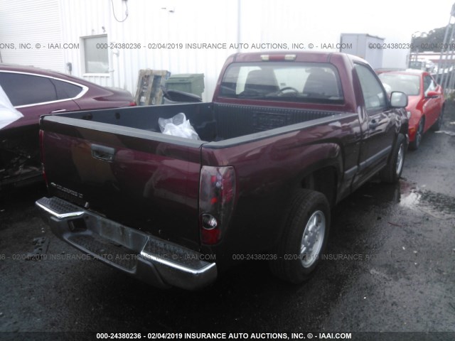 1GCCS14E878100961 - 2007 CHEVROLET COLORADO MAROON photo 4