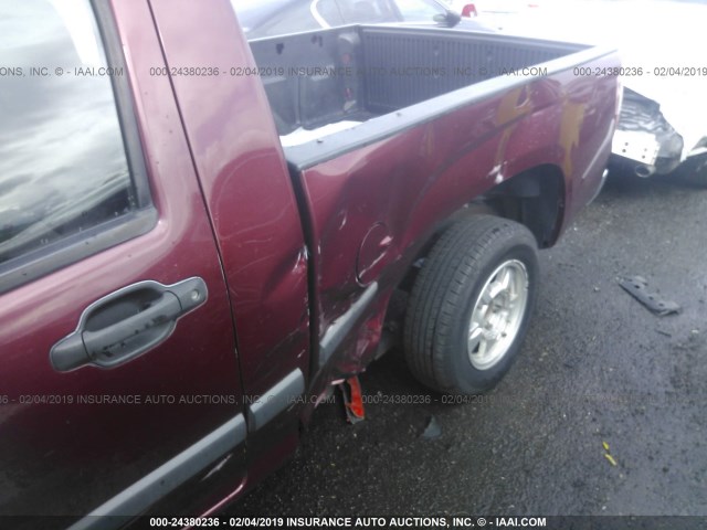 1GCCS14E878100961 - 2007 CHEVROLET COLORADO MAROON photo 6