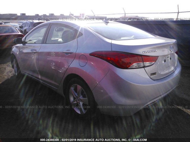 KMHDH4AE7DU683188 - 2013 HYUNDAI ELANTRA GLS/LIMITED SILVER photo 3