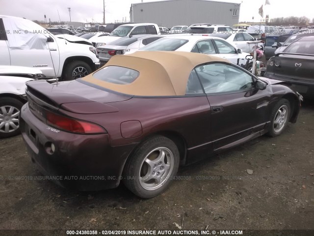 4A3AX35G3WE125378 - 1998 MITSUBISHI ECLIPSE SPYDER GS MAROON photo 4