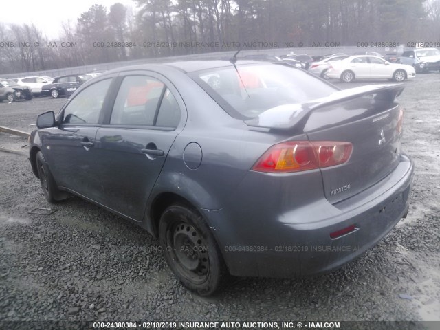 JA3AU16U39U008025 - 2009 MITSUBISHI LANCER DE GRAY photo 3