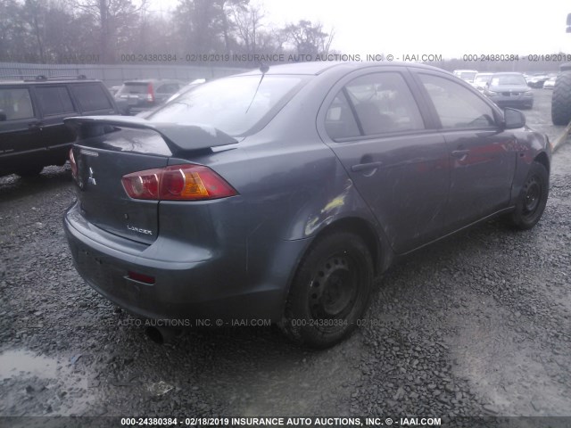 JA3AU16U39U008025 - 2009 MITSUBISHI LANCER DE GRAY photo 4